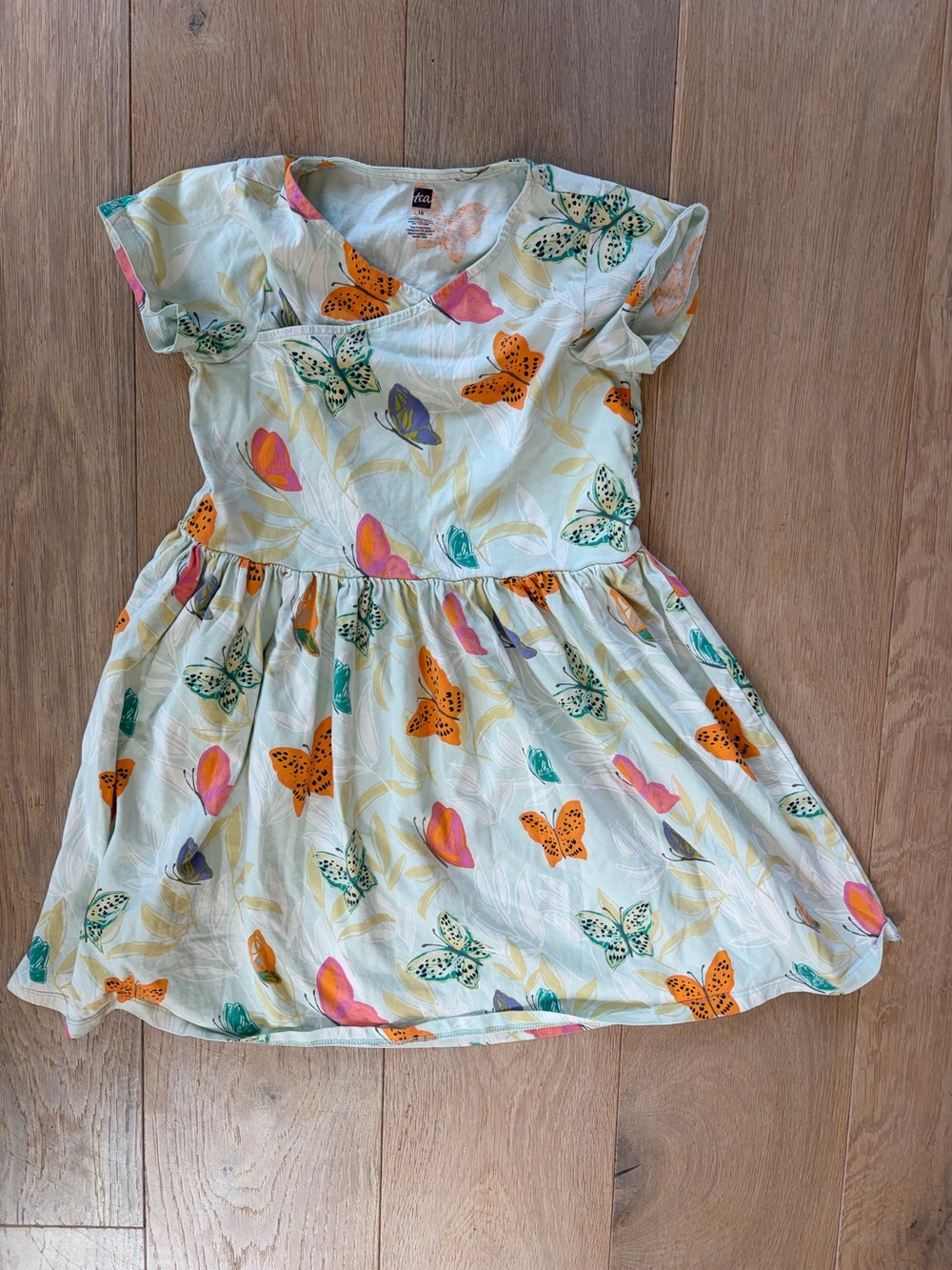 Tea collection butterfly wrap twirl dress - size 10